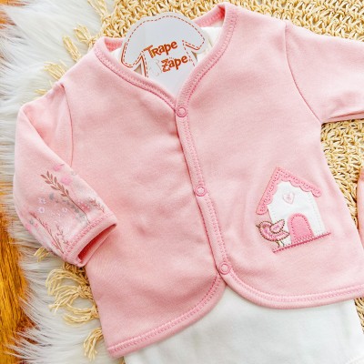 Conjunto de Malha 3 Peças - Passarinhos - Rose